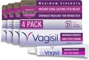 Vagisil Maximální síla feminin Anti- itch krém s benzokainem pro ženy, pomáhá zmírnit podráždění kvasinkové infekce, Gynekolog Testováno, Fast- acting, klid a chlazení kůže, 1 oz (balení po 4)