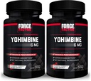 Force faktor Yohimbine dodatek pro muže, Yohimbe Bark Extract s vyšší absorpcí pro zvýšení výkonu, 6mg Yohimbine Bark pilulky s klíčovými přírodními složkami, 30 Počet (balení po 2)