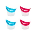 BRBASAP Oční myčka Cup 4Pack Oční mytí Kit Bath Kit Silicone Eilash Lid Péče o unavené suché oči Efektivní čištění očí řešení se zásobníkem Soothing Unavené oči (modrá a růžová)