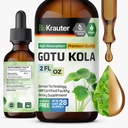 BIO KRAUTER Gotu Kola Tincture - Centella Asiatica Extract - Alkohol a cukr zdarma Gotu Kola Extract - Vegan Drops 2 Fl.Oz.
