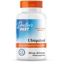 Doctor 's Best Kaneka Ubiquinol 100 mg Doplněk pro muže a ženy - Redukovaná forma CoQ10, Coenzym Q10 100mg pro antioxidační a srdeční podporu, Non GMO, Gluten Free, Soy Free - 60 Softgels