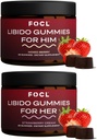 FOCL Žena & Muž Libido Booster Intimacy Set - 1 měsíc Dodávka Libido Gummies pro muže a ženy s nadrženým kozí trávou 124; Boost Desire, Arousal, Energy, Stamina, Výkon, Vytrvalost, Hormon Balance