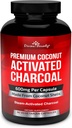 Divine Bounty Organic Activated Charcoal Kapsle - 600mg Coconut Charcoal Pills - 90 Veggie Caps
