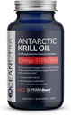 Wild Chycený antarktický krilový olej 500MG, 60 Softgels, SuperbaBoost Omega 3 Dodatek, EPA & DHA, Astaxanthin, Cholin, 56% fosfolipidy, Udržitelné, Traceable, No Fish Oil, Vanilla Flavor