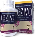 Reziva Resveratrol dodatek - Ultra High Potency & Doctor Applicated - Transresveratrol doplňky - Grapeseed With Resveratrol - Pro dlouhověkost, oční zdraví a, Celkově Well- Bytí - 30 Veg Kapsle