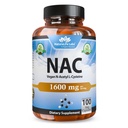 NaturaLife Labs N- Acetyl- L- Cysteine (NAC) 1600 mg - 100 tobolek, Non- GMO & Gluten- Free