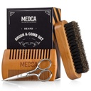 Dřevěné vousy a Comb Set pro muže - Ideální pro vousy hlavy vlasy a knírky pánské péče o styling, aplikace vonné oleje a balzámy pro lepší péči o vlasy růst a působivé zdraví vlasů