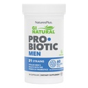 Natures Plus GI Natural Probiotic Men - 30 Kapsle - Stravovací & Prostatní zdraví, imunitní síla - Zahrnuje Saw Palmetto - Gluten zdarma - 30 Služeb