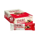 Mysli! Bílkovinné tyčinky, vysoce bílkovinné svačiny, gluten zdarma, Kosher Friendly, Chunky arašídové máslo, nutriční tyčinky, 2.1 Oz per Bar, 10 Počet balení (May Vars)