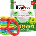 Mosquito Repelent Náramky (10 Pack) Mosquito Repelent Náramky pro dospělé a děti - Premium DEET-Free Bands - 10 Multicolor Bands - jednotlivě zabalené