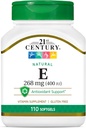 21. století E 400 I.U. Přírodní (D- Alpha) Softgels, 110- Počet