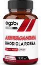 agobi Ashwagandha dodatek s Rhoddiola Rosea 1950mg - Vysoce koncentrovaný extrakt pro imunitní systém, sílu, výrobu energie, zaměření a celkové zdraví - 150 Kapsle