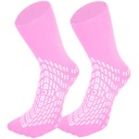 HCS Non- Slip Hospital Socks with Grips for Women & Men (6 párů) - 360 All- Around Tread Non- Slip Sock for senior / Seniors - Hospital Grip Socks, Fall Risk Pacient Slippers (Pink, Regular)