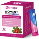 OMOGS Ženský Probiotický, 120-Billion-CFU, 18 Straines, s 3 Prebiotika a Cranberry Extract, Nápověda pro imunitní booster, stravovací zdraví, Gut zdraví a Vaginální zdraví