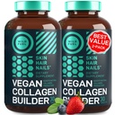 Vegan Collagen Booster Tablety - Cruelty- Volný Vegan Collagen doplňky - Biotin, Organic Superfood, Kolagen Vitamíny na bázi rostlin pro pleť, vlasy, nehty - 2-Pack, 60 Vegeterian Collagen Boost pilulky
