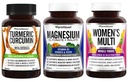 FarmHaven Magnesium + Multivitamin pro ženy + kurkumin s BioPerine Black Pepper