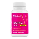 Safel Boric Acid Vaginální Suppositors - 60 Počet (1- Pack) - 100% čisté USA- Made, podporuje intimní a vaginální zdraví, pH bilance, zápach Control - Ženské Wellness Essential