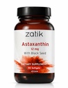 Zatik Naturals - Astaxanthin 12 mg s organickým černým semenem, antioxidant, 90 Veganských Softgels