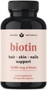 Vlasové vitamíny - Biotin 10000 mcg s vitamínem A, E, C, D & Adaptogeny na podporu vlasů, kůže a nehtů - Biotin dodatek pro zdraví a růst 124; Vegan, Non- GMO, gluten zdarma 124; 60 Kapsle & 30 Služeb