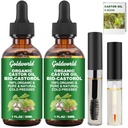 Castor Oil Organické a čisté studené lisované Nerafinované Eylash Růstové sérum, Hexane Zdarma skleněná lahev, vánoční dárky pro ženy Stocking Stuffers