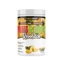 Musclesport Fruits & Greens - Ovoce, zelenina a antioxidant dodatek, včetně pšeničné trávy a spiruliny, přidána vláknina a probiotika - 30 Služeb (Ananas Splash)