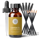 Čisté tělo Naturals Castor Oil for Eyelasps and Eyebrows - 1 Fl Oz Oz Lourishing Brow & Lash Growth Serum - Organic, Hexane Free, Cold Pressed, Unrafinated - Eyelash and Eyebrow Growth Serum for Women