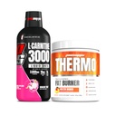 PROFUPS L- karnitin 3000 Stimulant Volný tekuté výstřely (31 Sluhy, Dragon Fruit) a termogenní tuk spalování termogenní prášek (25 Služeb, roztavené mango) Bundle