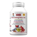 ANDREW LESSMAN Resveratrol- 100 s Green Tea 100 Grape Seed 100 Grape Seed 100mg - 60 Kapsle - Čtyři silné, ochranné antioxidanty.