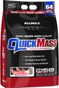 ALLMAX Nutrition QUICKMASS, Strawberry Banana - 10 liber - Rapid Mass Gain Catalyst - Až 64 gramů proteinu per Serving - 3: 1 karb na protein ratio - Zero Trans Fat - Až 70 Doručování