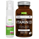 Denní vitamin D3 + Super B12- Complex 5000mcg Vegetarian Bundle, 365 2000iu Vitamin D3 tablety + vysoká síla B12 Cherry Flavor Sublingual Spray, od Igennus