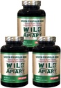 Generické 3 Lahvičky Wild Apiary Brazilské zelené Bee Propolis King Zeleninové Softgely (120 čepice) -non alkoholik, Vosk zdarma, Cukr zdarma,