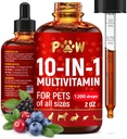 Cat Multivitamin - Vitamíny B, C a D3 v tekuté formě - 10 v 1 Dog Vitamíny a doplňky na pomoc s alergie & UTI - Cat Vitamíny pro pleť & Coat Care - Glucosamine pro HIPS & Joints - 2 Oz