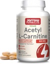 Jarrow Dispersas Acetyl L- karnitin Kapsle - 500 mg - 60 Počet - Pro zdraví mozku a mastné kyseliny Metabolismus - Rostlinné Kapsle - Non- GMO - Gluten zdarma