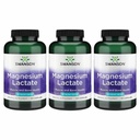 Swanson Magnesium Laktát - Minerální dodatek Podpora svalů a kostí Podpora zdraví - Lactose- Volný laktát Minerální forma pro jemná absorpce - (120 Kapsle, 84 mg každý) 3 Pack