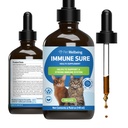 Pet Wellbeing Imunitation Sure for Cats - Podporuje normální imunitní obranyschopnost, Gut Flora Balance, Andrographis, Echinacea, Vitamin C, Zinek - Veterinarian- aplikovaný bylinný dodatek 4 oz (118 ml)