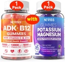NEVISS 1Pack Vitamin ADK s B12 + 1Pack Draslík Magnesium Gumy