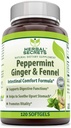 Bylinné tajemství Pepermint Ginger & Fennel 120 Softgels (Non- GMO) - Podporuje trávicí funkce * - Promotes Vitality * - Pomáhá Sooth Upset Stomach *