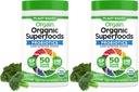 Orgain Organic Greens Powder + 50 Superfoods, Original - 1 bilion Probiotika pro Gut Health, Antioxidanty, Vegan, Plant based, Gluten Free, Non GMO, Dairy Free Juice & Smoothie Mix - 0.62lb