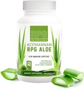 RPG Acemannan Aloe Vera Kapsle - Aloevera Dietní dodatek s Imunitní a Gut Support Aloe Vera Powder Capsule - 60 pilulek (250 MG)