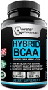 Hybridní BCAA 1000mg - BCAA aminokyseliny doplňky - 2: 1: 1 L- Leucin, L- isoleucin a L- Valine - Non- GMO, Vegan - 120 Služeb