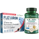 Produkty čistoty Flexuron Joint Formule + H.A. Joint Flexuron (Krill Oil, Low Molecular Weight Hyaluronic Acid, Astaxanthin) - HA Joint (BioCell Collagen, Boswellia Serrata, Quercetin, H.A. + Více)