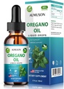Oregano olej kapalné kapky s karvakrolem, Vitamin E - 6 Měsíční zásobování olej oregano kapky tinktura extrakt, vyčistit, detox, imunitní podpora, trávicí Gut zdraví - čistý Vegan Bylinný oregano olej 2oz