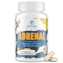 Adrenální podpora Adaptogens Byliny doplňky - Cortisol dodatek s Rhodiola Rosea, Ashwagandha, Svatý Basil a Eleuthero- Mood a energetická podpora pro ženy & Men- Non- GMO, 60 Veganské tablety