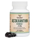 Astaxanthin 12mg Max Strength (pouze patentovaný Astaxanthin (Astrareal) s 70 + lidskými klinickými zkouškami - World 's most Studied Brand) Grown, Harvested, a Made in The USA (Astaxantina) by Double Wood