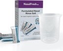 NASALFRESH MD - Saline Packets - Rychlé rozpuštění - Jednoúčelové - Předčasné měření - Nazální zavlažování - Individuálně zabalené (3.75g / 1.3oz) - 90 Count Refill Packets - 300mm Cup