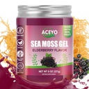 (8 OZ) Sea Moss Gel Organic Raw Elderberry Ochucené irské Seamoss Muži Ženy přírodní Vegan 102 Vitamíny a Minerály Wild Sklizeň Non-GMO imunitní obrana Booster Lung štítné žlázy stravovací podpora