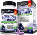 BioSchwartz Elderberry Kapsle 60 Počet + Omega 3 Rybí olej 90 Počet Bundle
