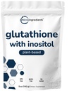 Glutathione dodatek, čistý Glutathione snížený prášek s inositolem, 5 Ounce (9 měsíců dodávky), 2 v 1 Vzorec, Výkonné přísady pro antioxidanty, podporuje funkci jater, Vegan