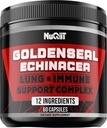 Goldenseal Root Capsule s Echinaceou, Panax Ginseng Root, Imunitní podpůrný komplex jako bezinky, Česnek Bulb - 60 Kapsle - Digestivní zdraví, Tělesná bilance & Více - Goldenseal Root Powder