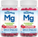 SlawMag Magnesium Citrátové gumy, 60 Počet, Podporuje svalové zdraví, přírodní Berry Flavor, zotavení a relaxační balíček 2